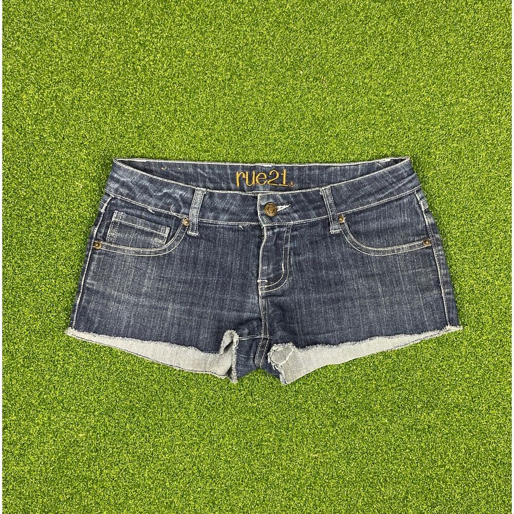Y2K Rue21 Dark Wash Low Rise Micro Short Sz 5/6